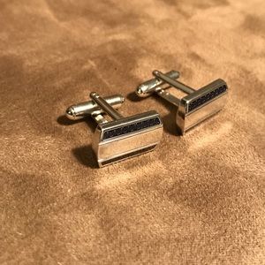 Black and Silver Cuff Links
